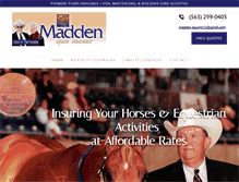 Tablet Screenshot of maddenequine.com